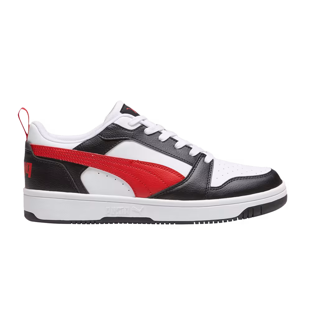 Puma Rebound V6 Low White Black Red