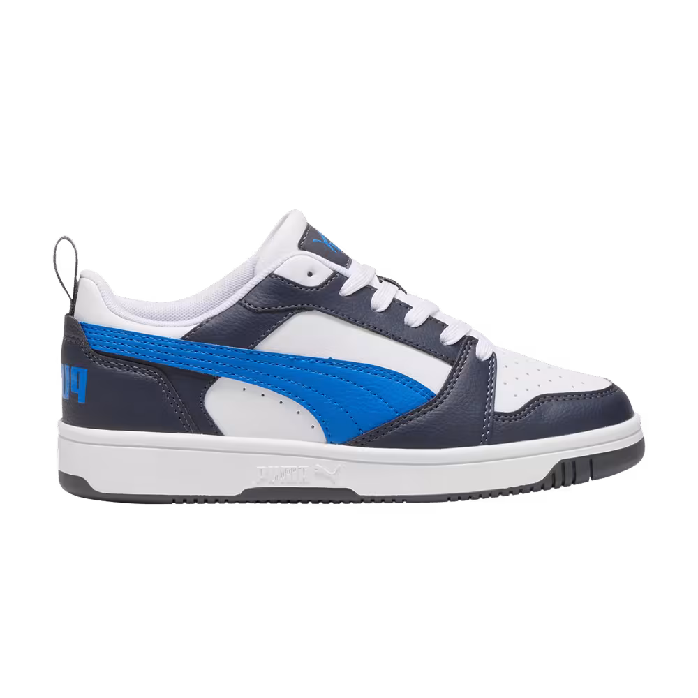 Puma Rebound V6 Low Big Kid Hyperlink Blue Galactic Grey