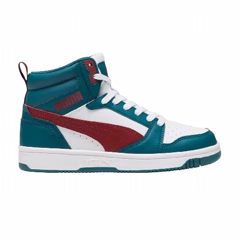 Puma Rebound V6 Mid Big Kid 'Cold Green Intense Red'