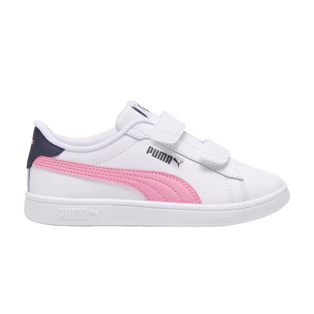 Puma Smash 3.0 Leather Velcro Little Kid White Mauved Out