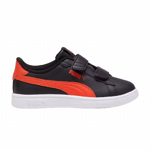 Puma Smash 3.0 Leather Velcro Little Kid 'Black Redmazing'