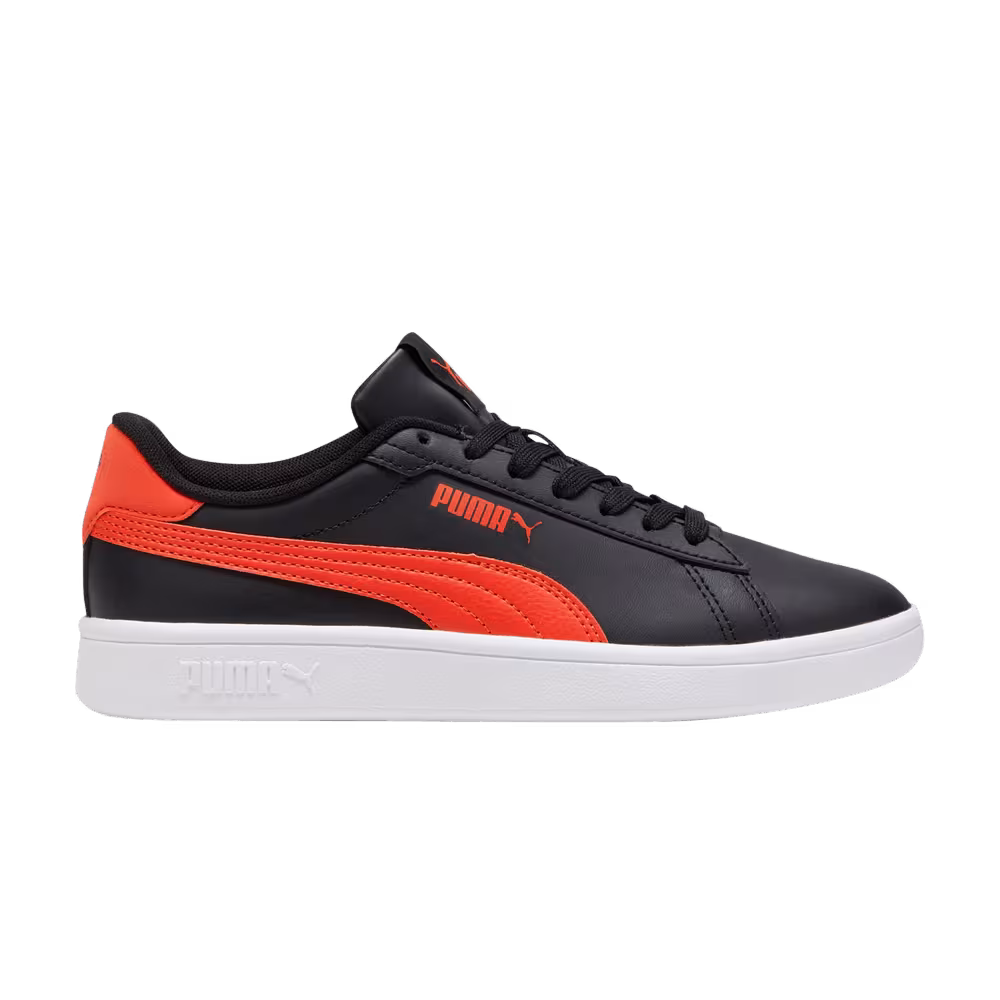 Puma Smash 3.0 Leather Big Kid Black Redmazing