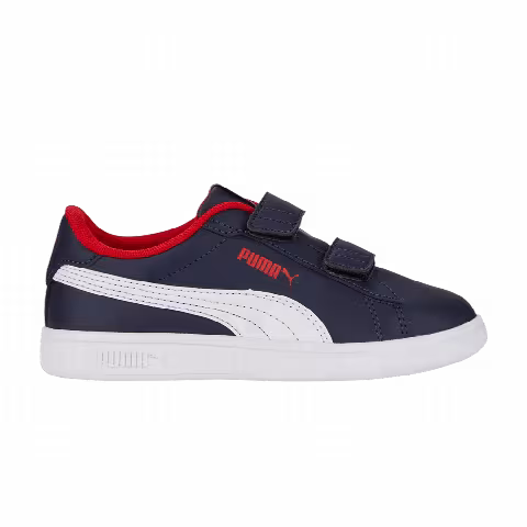 Puma Smash 3.0 Leather Velcro Little Kid 'Navy Red'