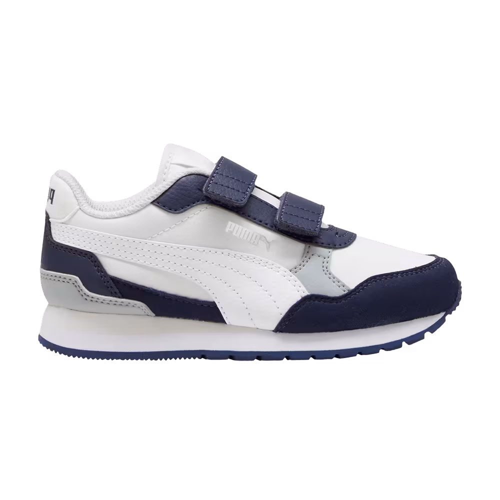 Puma ST Runner v4 Nylon Little Kid White Navy