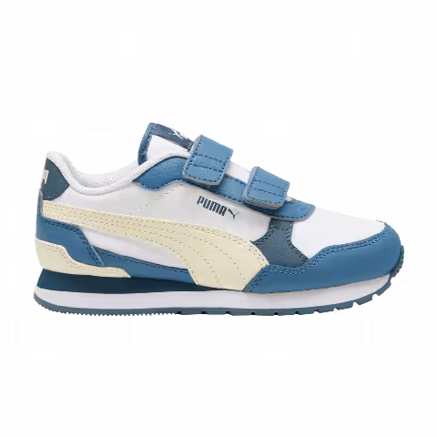 Puma ST Runner v4 Leather Little Kid 'Blue Horizon Creamy Vanilla'