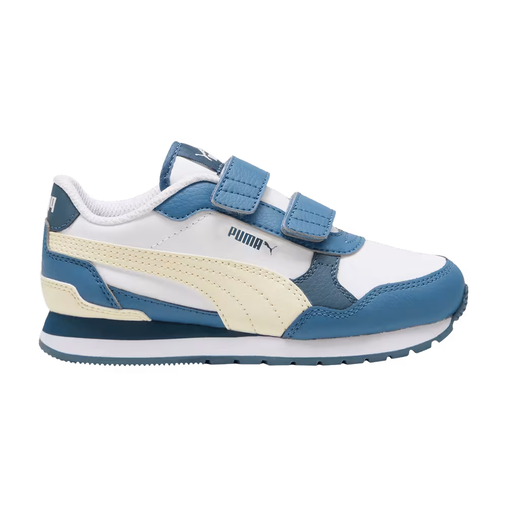 Puma ST Runner v4 Leather Little Kid Blue Horizon Creamy Vanilla