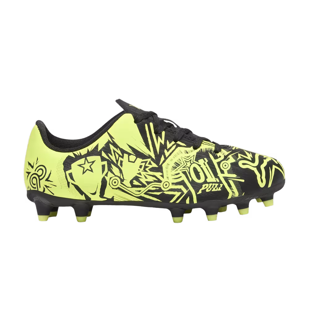 Christian Pulisic x Puma Tacto 2 FG AG Big Kid CP10 Pack - Electric Lime