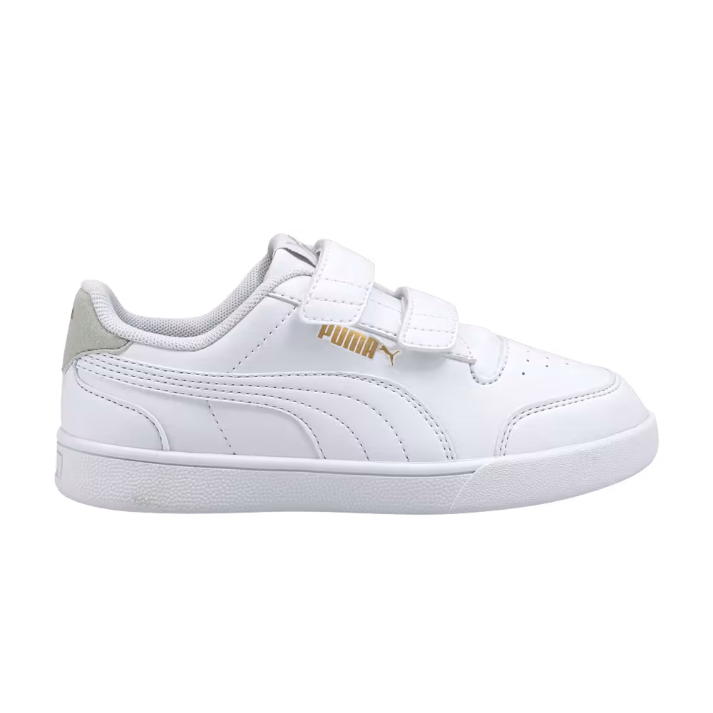 Puma Shuffle Velcro Little Kid White Grey Violet