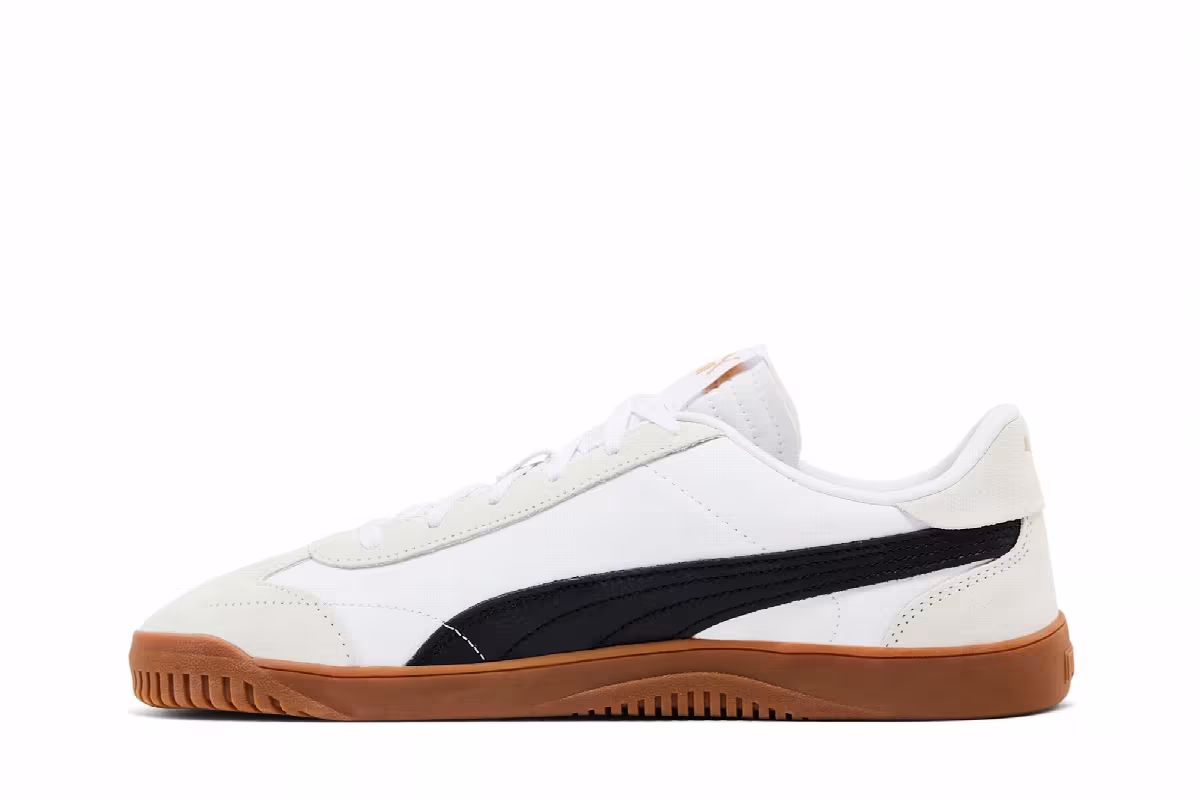 Puma Club 5v5 Suede White Black Gum, view 4