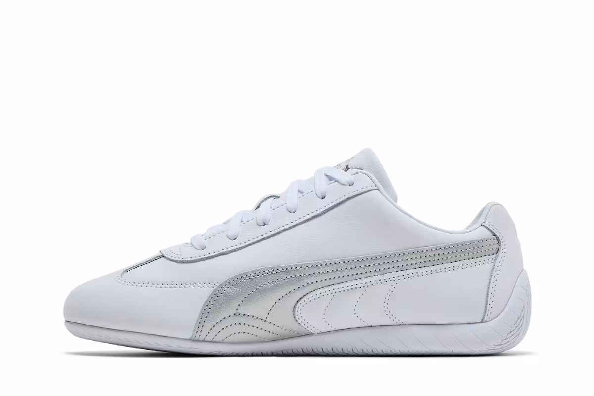 Puma Speedcat Leather White Silver, view 4