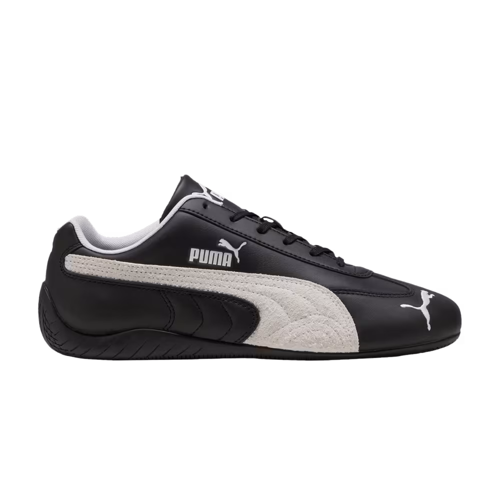 Puma Speedcat Leather Black White Suede Stripe