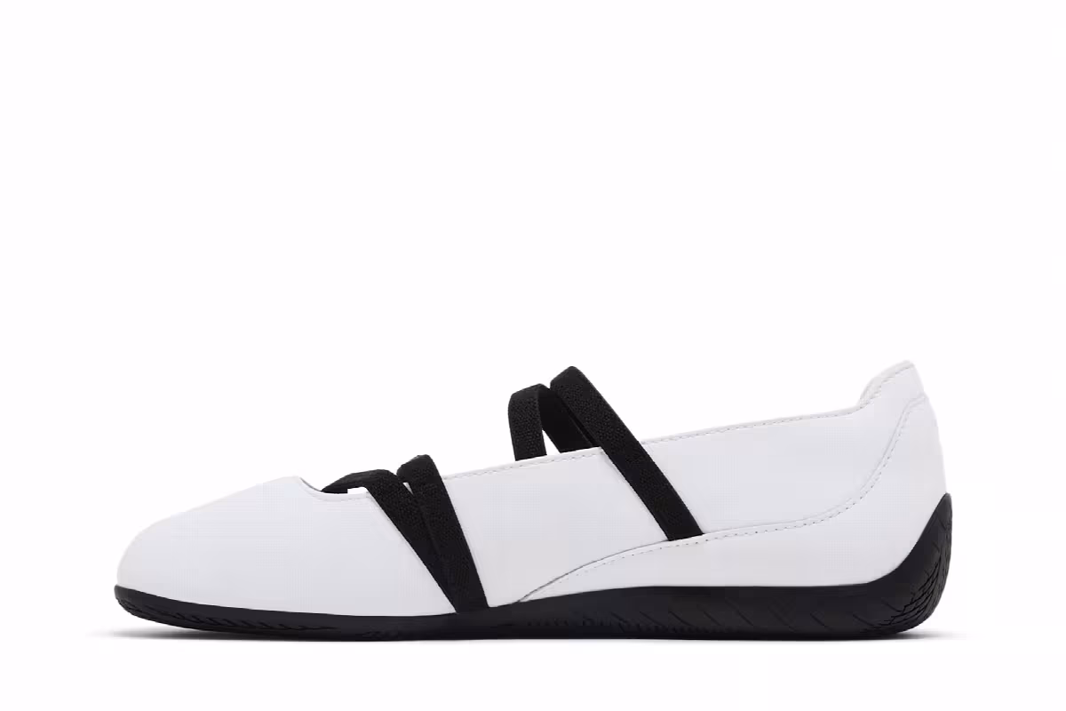 Puma Women's Speedcat Ballet Leather White Black, view 4
