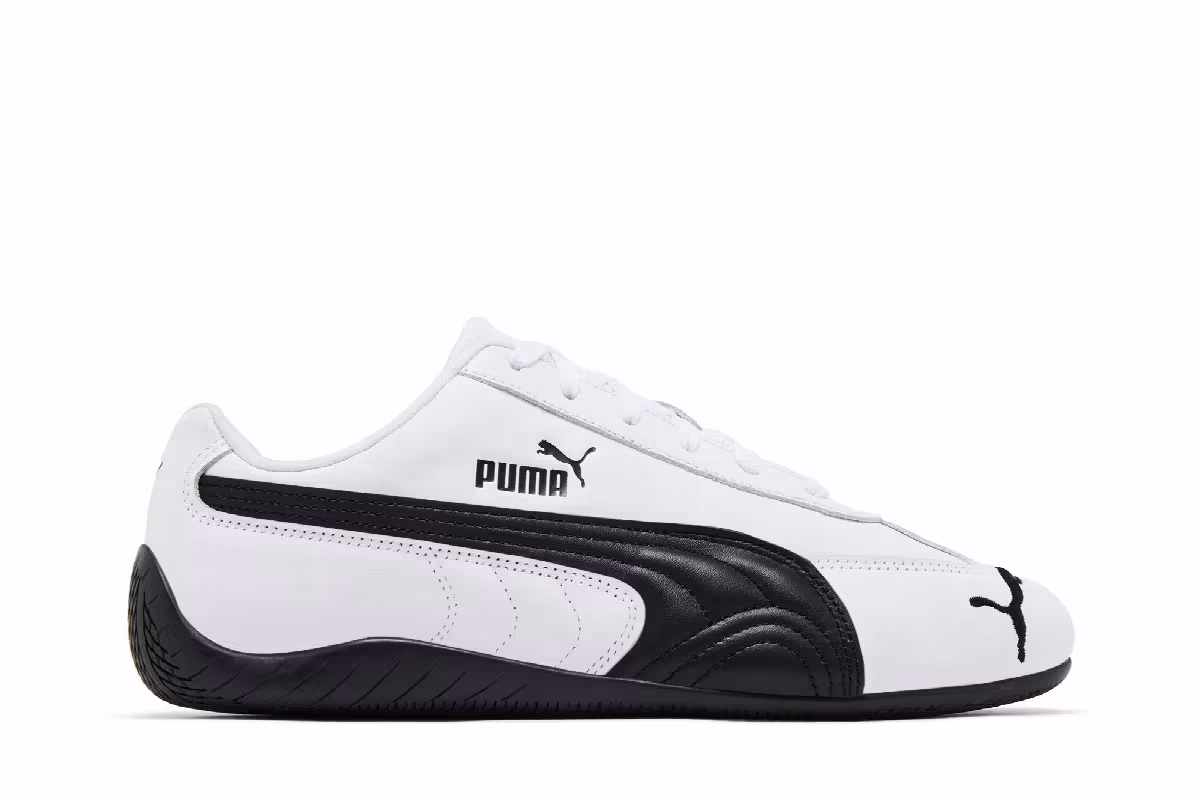 Puma Women's Speedcat Full Leather White Black, view 2