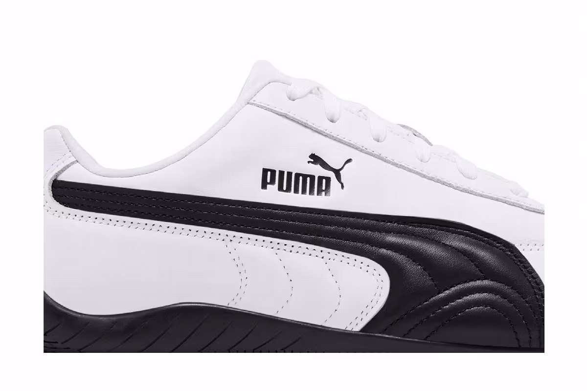 Puma Women's Speedcat Full Leather White Black, view 3