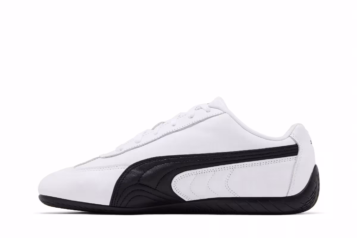 Puma Women's Speedcat Full Leather White Black, view 4