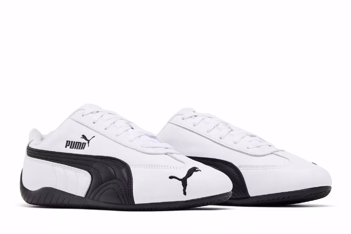 Puma Women's Speedcat Full Leather White Black, view 9