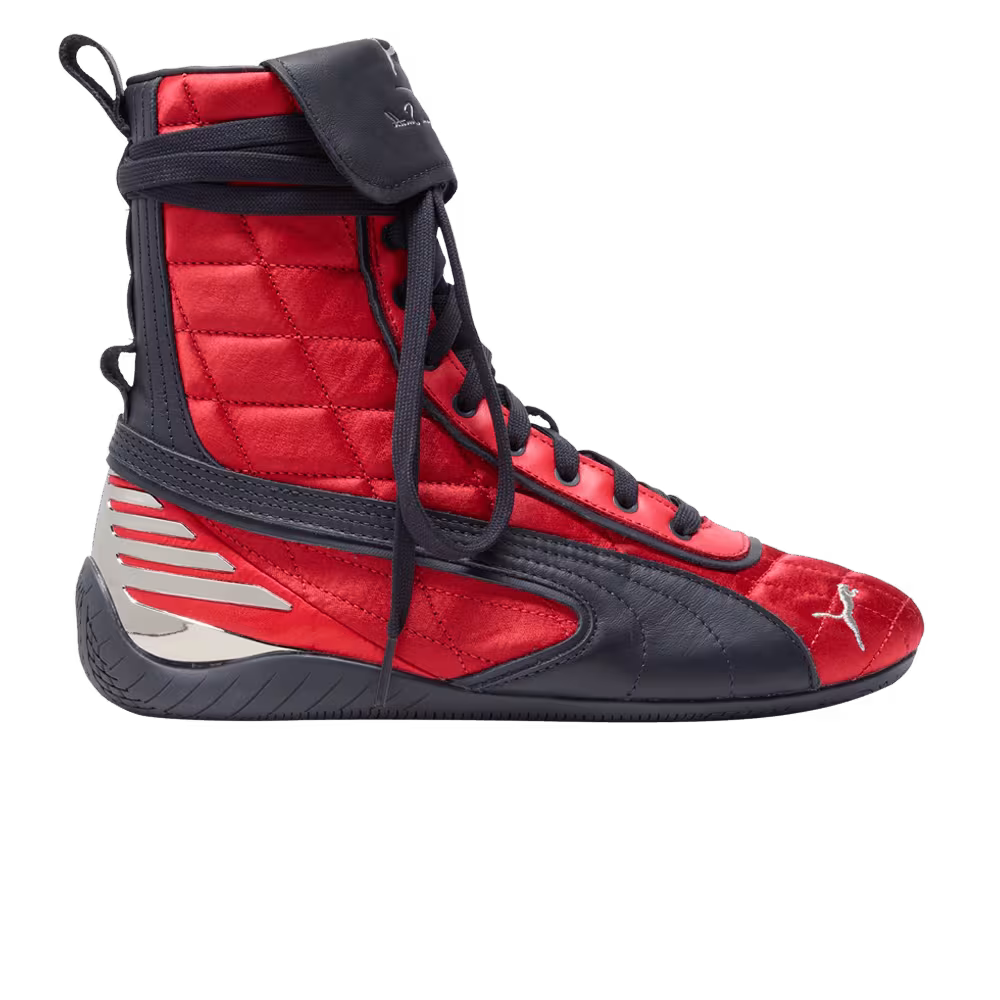 LaQuan Smith x Puma Women's Speedcat Mid For All Time Red Black Satin