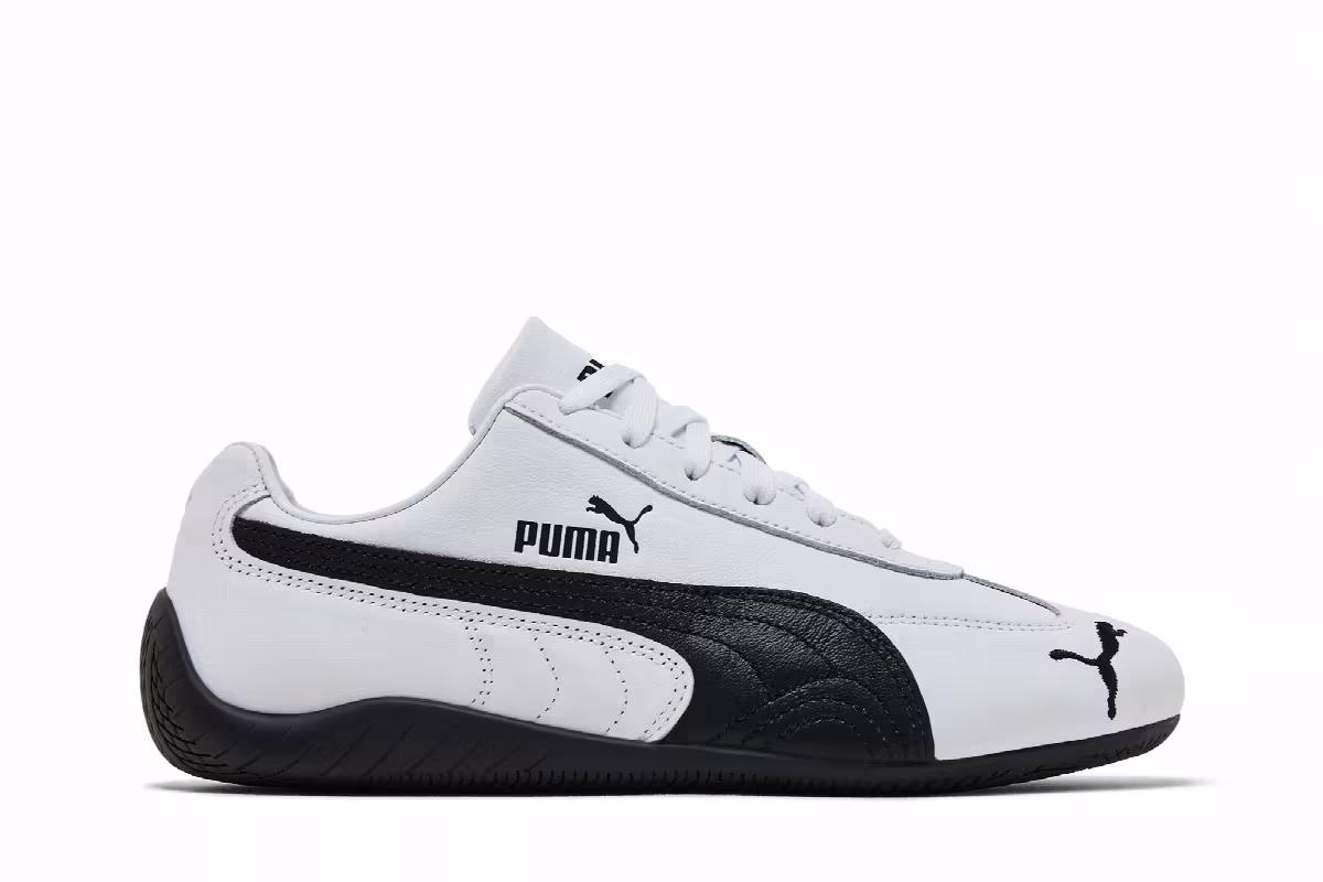Puma Women's Speedcat Leather White Black, view 2