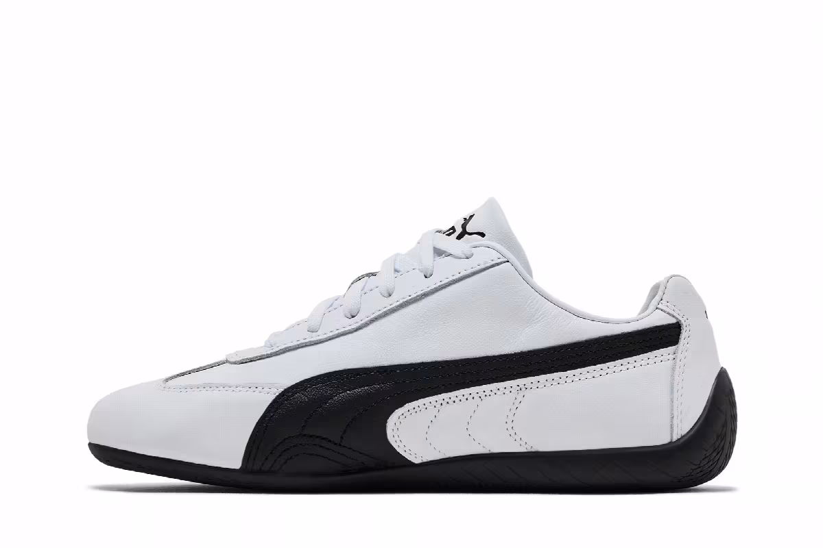 Puma Women's Speedcat Leather White Black, view 4