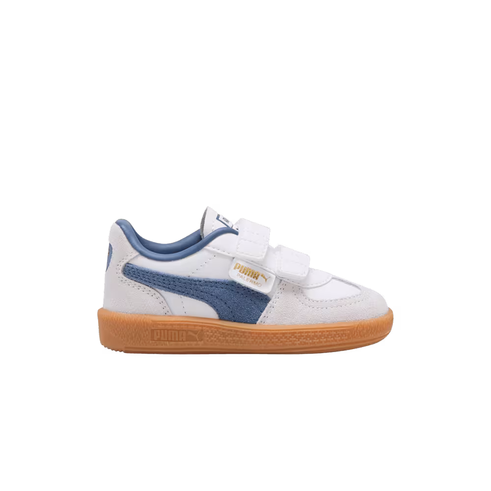 Puma Palermo Leather Toddler White Dark Indigo