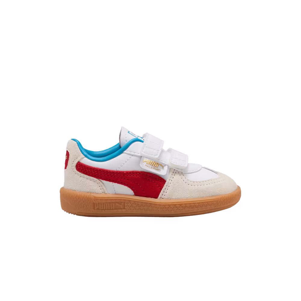 Puma Palermo Leather Toddler White Red