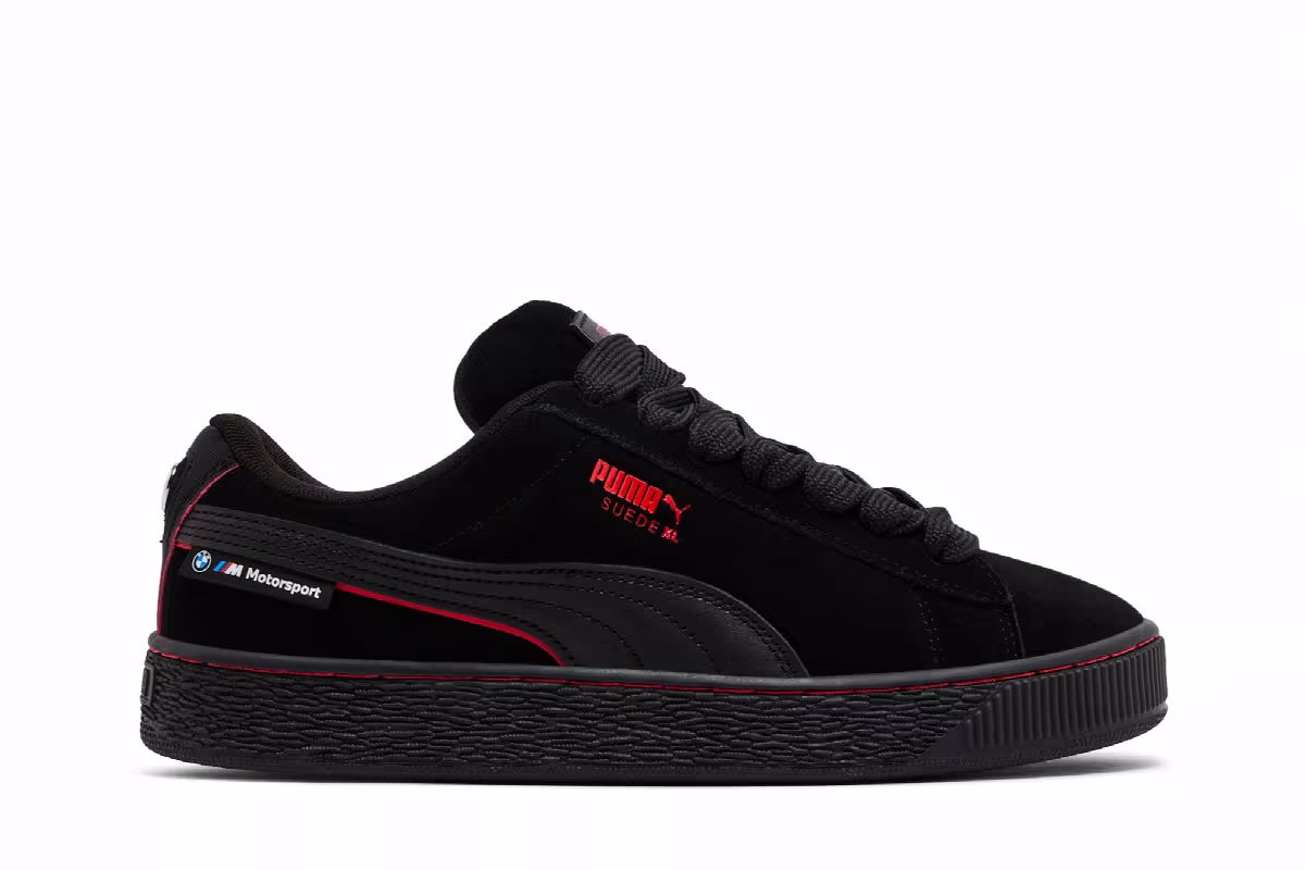 BMW M Motorsport x Puma Suede XL Black Pop Red, view 2