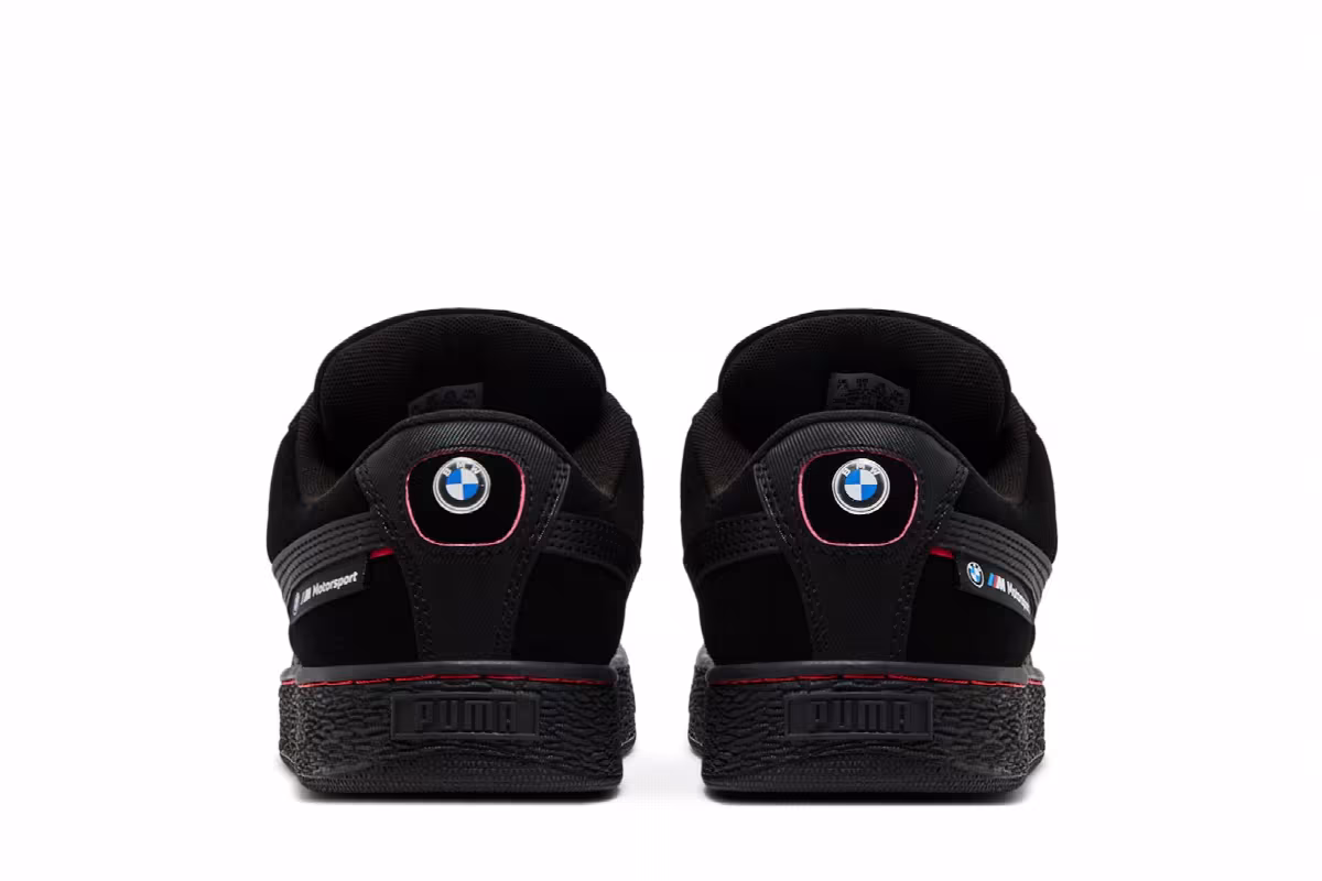 BMW M Motorsport x Puma Suede XL Black Pop Red, view 7