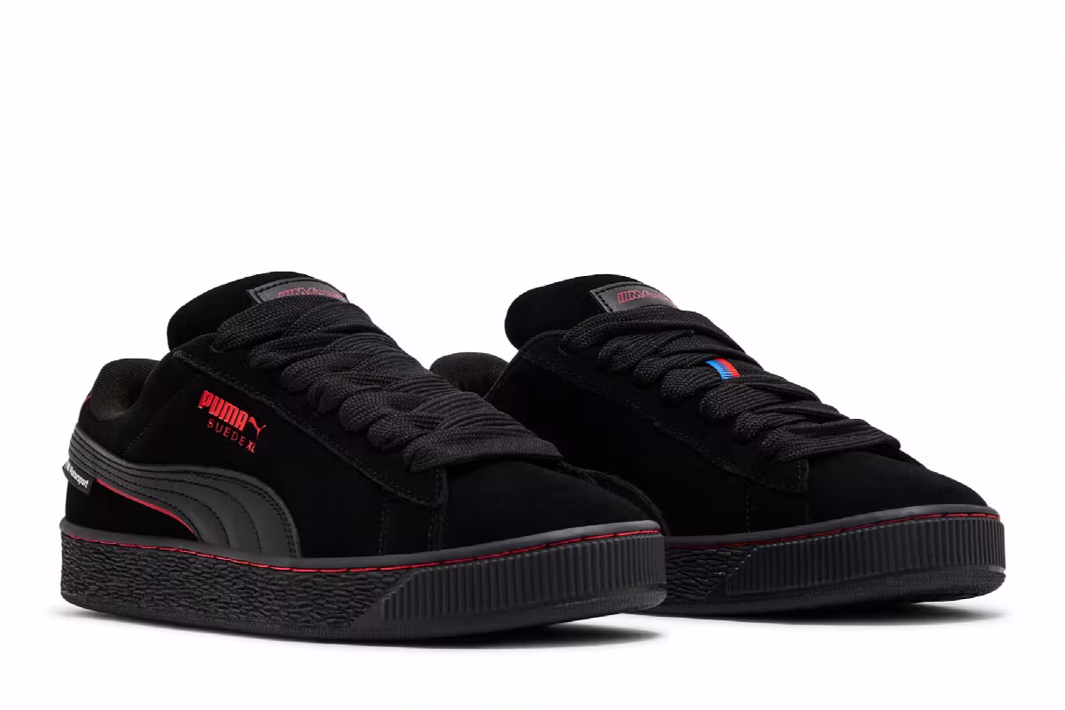 BMW M Motorsport x Puma Suede XL Black Pop Red, view 9