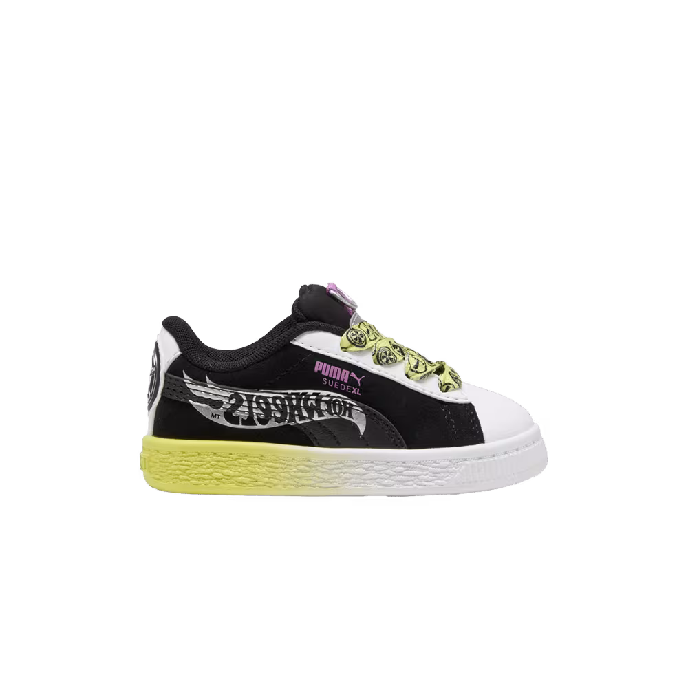 Hot Wheels x Puma Suede XL Toddler Black Lemon Sherbert