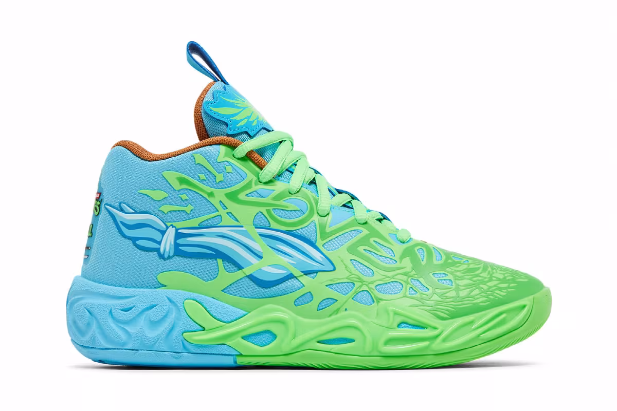 Teenage Mutant Ninja Turtles x Puma MB.04 Jr Leonardo & Michelangelo, view 2