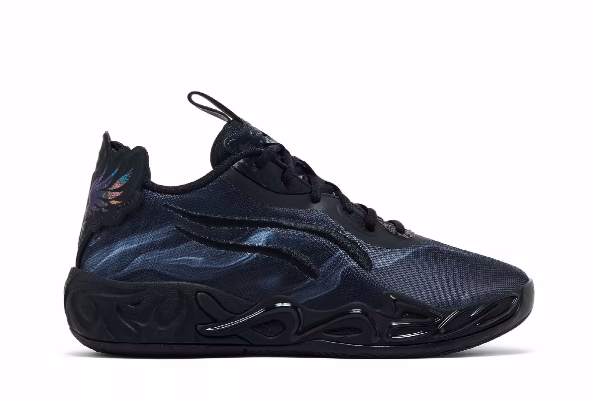 Puma MB.04 Lo Team Big Kid Black Dark Amethyst, view 2