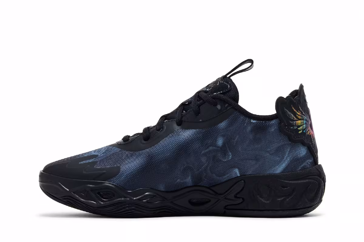 Puma MB.04 Lo Team Big Kid Black Dark Amethyst, view 4