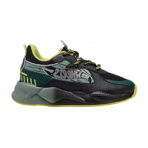 Hot Wheels x Puma RS-X Little Kid 'Black Green Moon'
