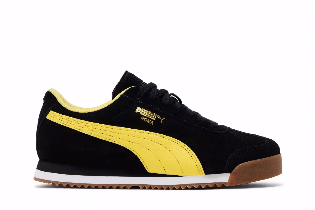 Puma Roma Suede Black Sunny Yellow, view 2