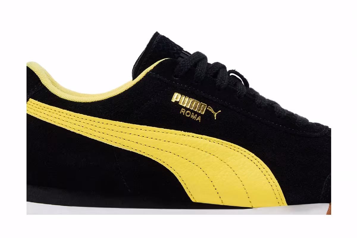 Puma Roma Suede Black Sunny Yellow, view 3