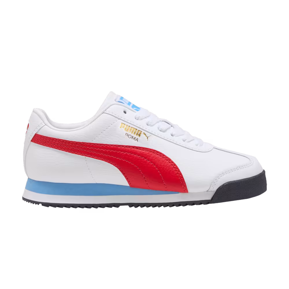 Puma Roma 24 Standard Big Kid White Red Blue