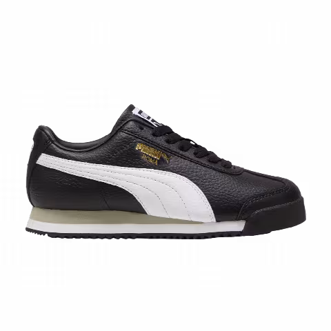 Puma Roma 24 Standard Big Kid 'Black White'