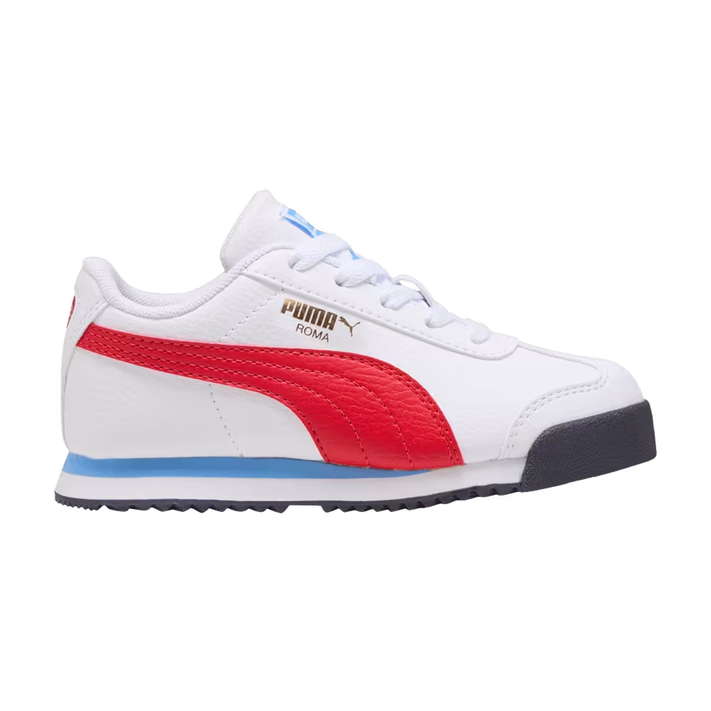Puma Roma 24 Standard Little Kid White Red Blue
