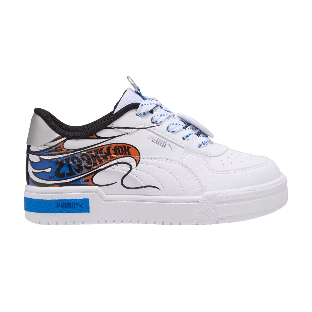 Hot Wheels x Puma CA Pro Little Kid White Team Royal