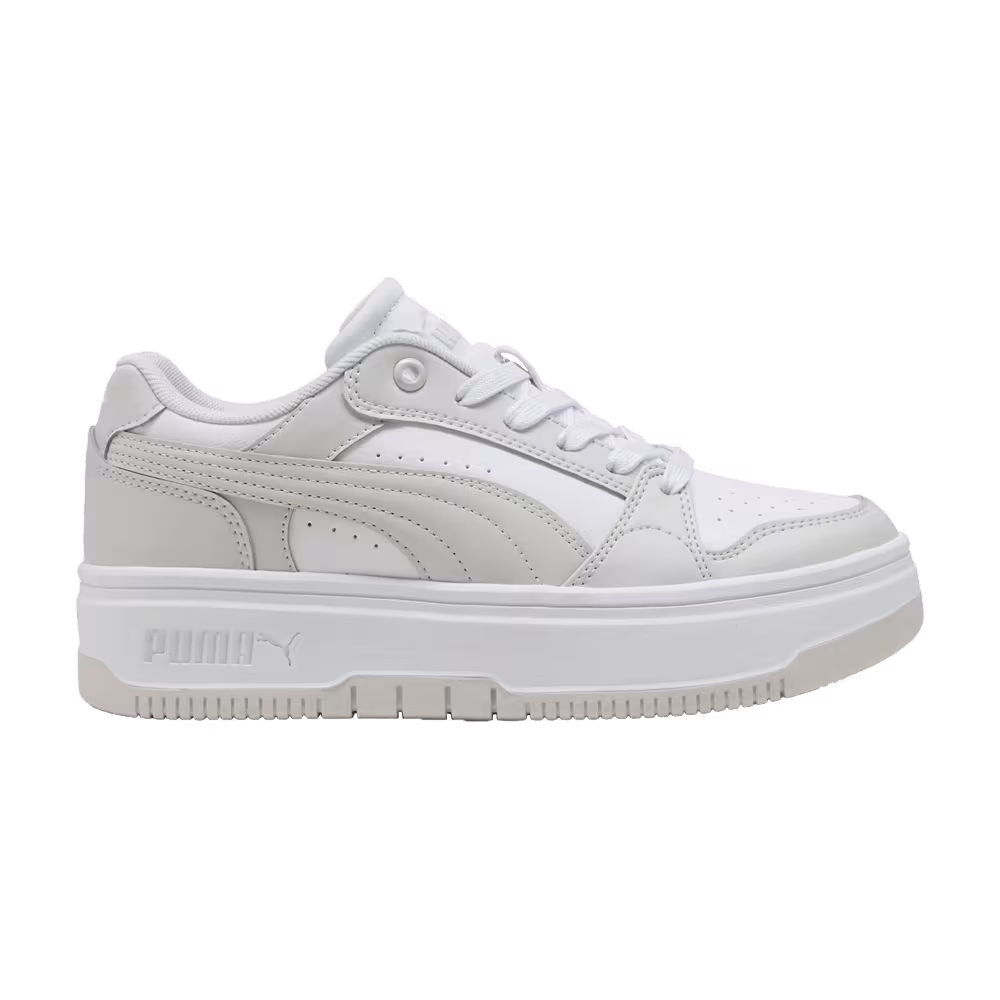 Puma Women's Rebound Femme Low White Feather Grey