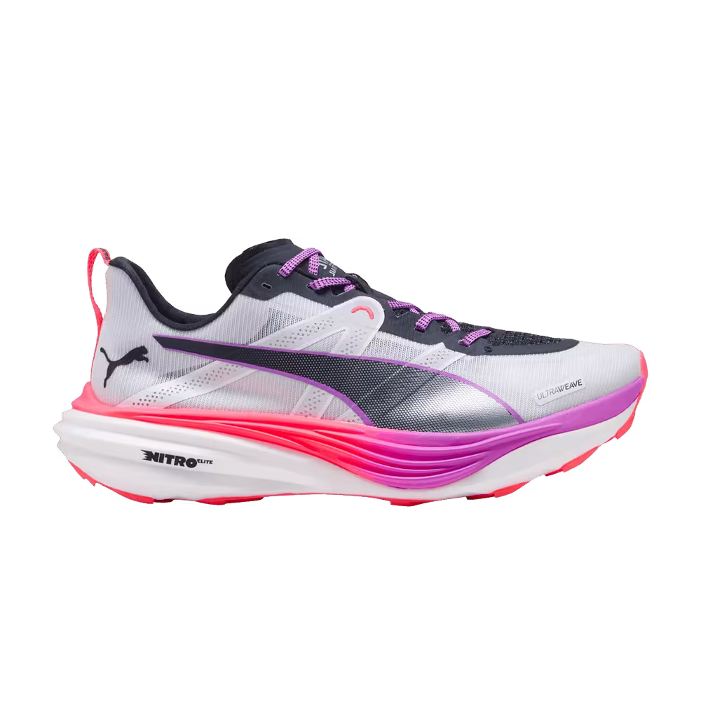 Puma Deviate Nitro Elite Trail White Glowing Red Pure Magenta
