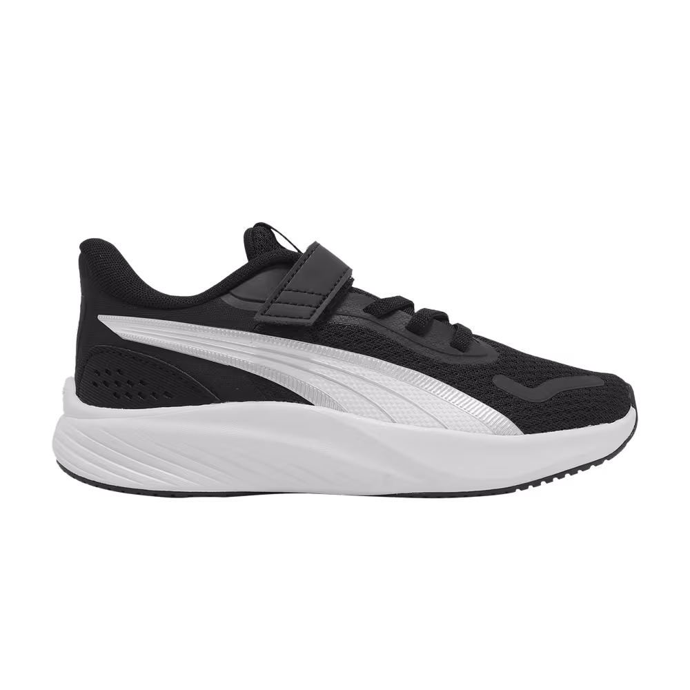 Puma Pounce Lite AC+ Little Kid Black White Silver