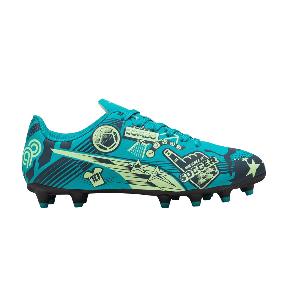 Christian Pulisic x Puma Ultra Legacy FG/AG Big Kid Allover Print - Deep Aqua