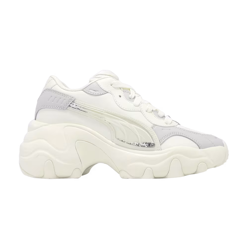 Puma Women's Pulsar Wedge Sequin - Warm White Glacial Grey