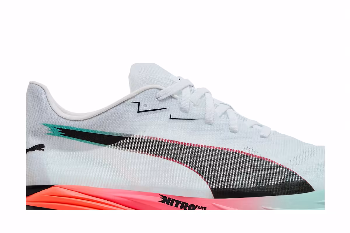 Puma Fast-R Nitro Elite 3 White Glowing Red Mint, view 3