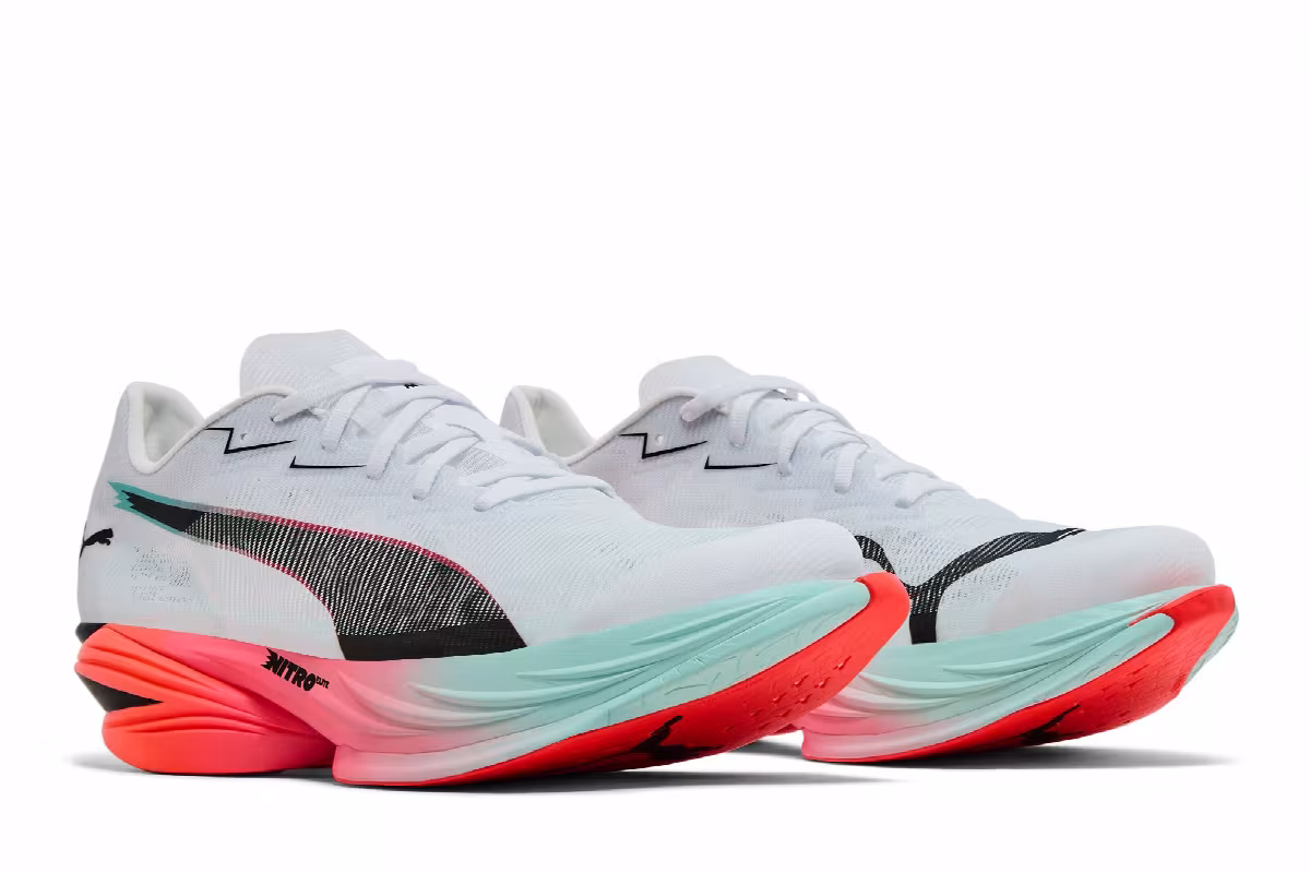 Puma Fast-R Nitro Elite 3 White Glowing Red Mint, view 9