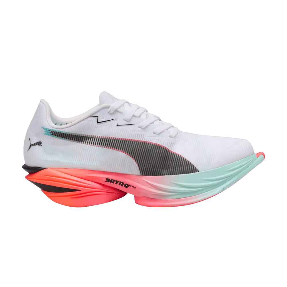 Puma Women's Fast-R Nitro Elite 3 White Glowing Red Mint