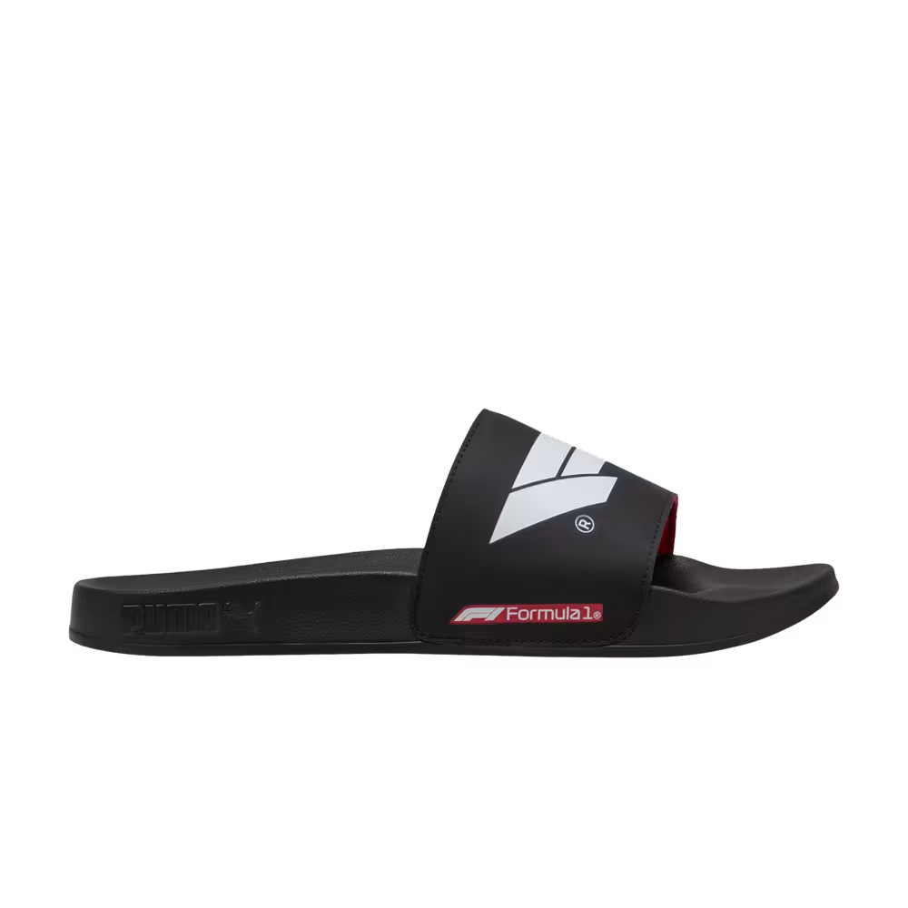 Formula 1 x Puma Leadcat 2.0 Slide Logo - Black White
