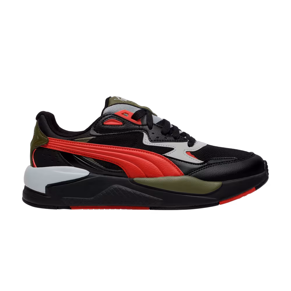 Puma X-Ray Speed Wide Black Red Fire Grey