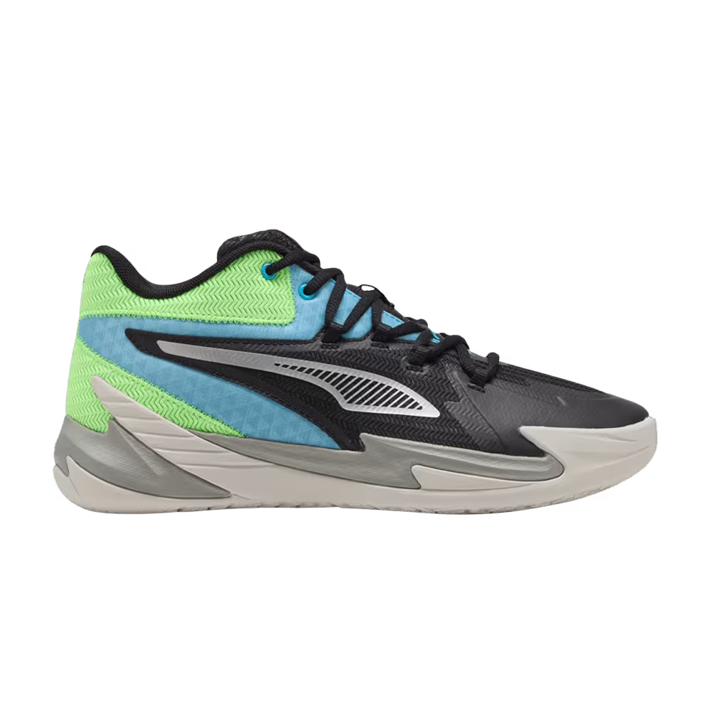 Puma Dagger Black Bright Aqua Green Glare